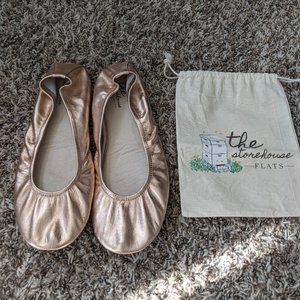 Storehouse Rose Gold Flats
